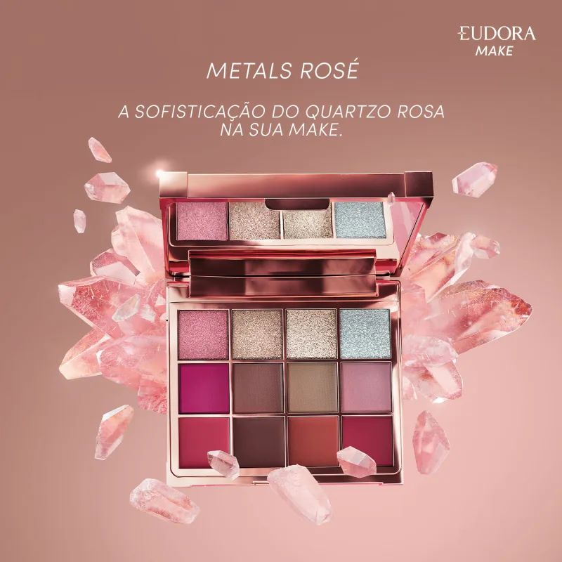 PALETA MULTIFUNCIONAL CLUTCH METALS ROS� EUDORA MAKE 10G
